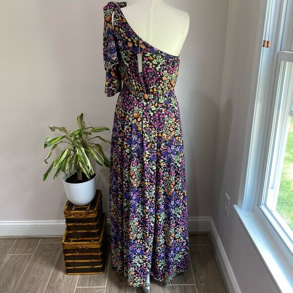 Eva Mendes New York & Co One Shoulder Floral maxi dress Size S - Picture 11 of 16